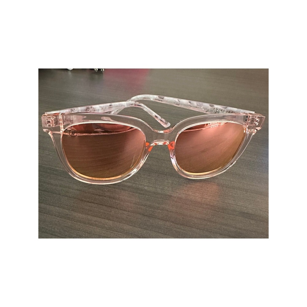 Blenders Gemstone Gal Polarized Sunglasses Pink Crystal Rose Gold Mirrored Women
